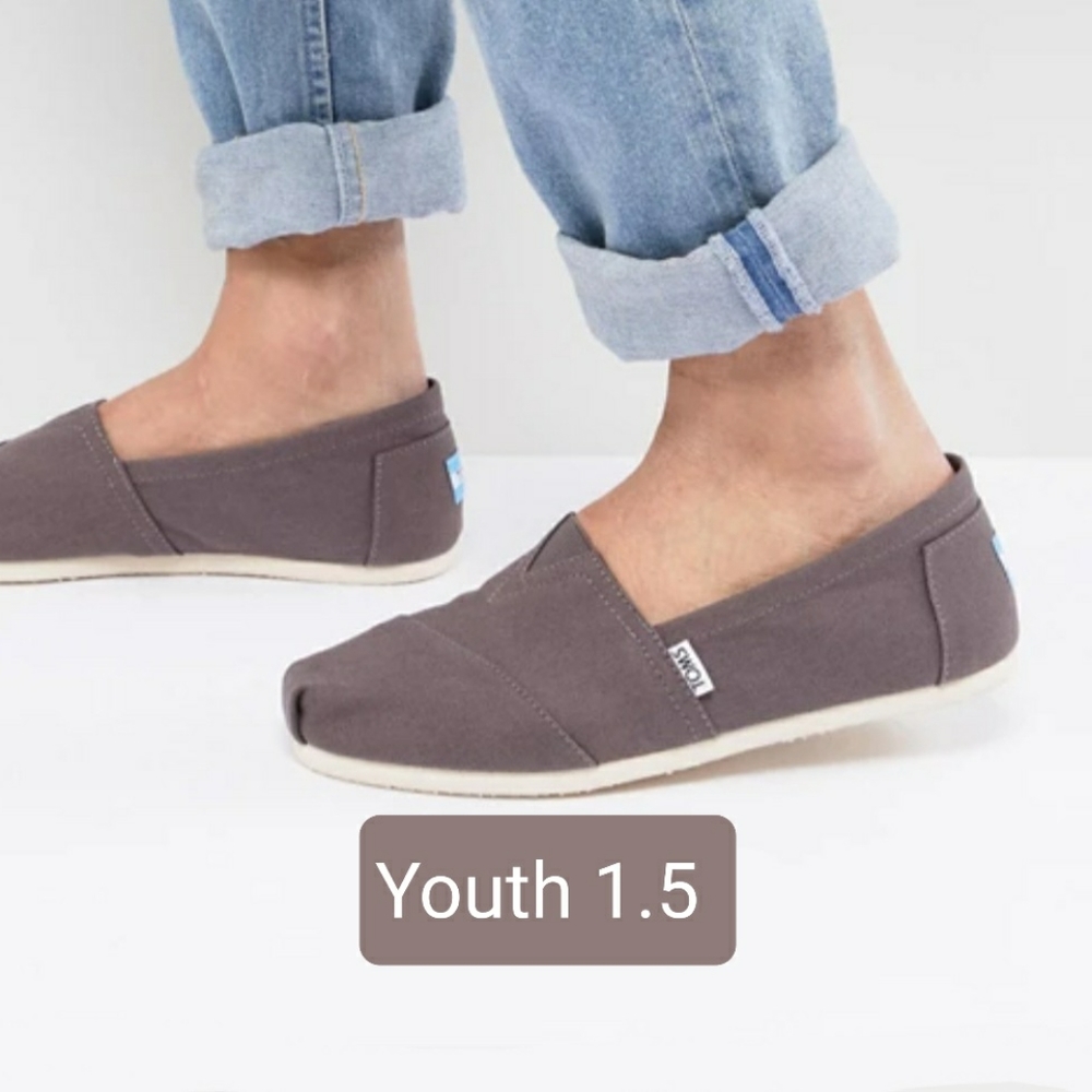 NEW TOMS! - Classic Grey Slip-Ons